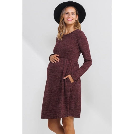 Heathered nursing sweater dress deals